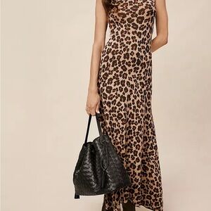 Ann Taylor Brown Leopard Maxi Dress